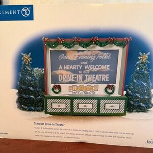 Department 56 Snow Village – Stardust Drive-In Theater
Item #56.55064 | NIB